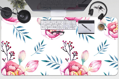 Large desk mat for children flowers