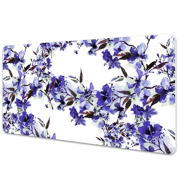 Full desk pad blue flowers