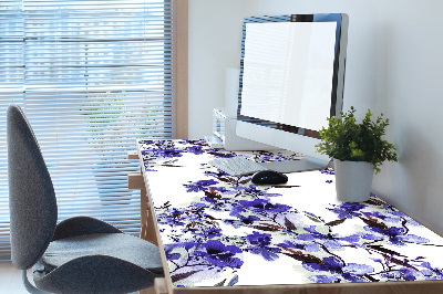 Full desk pad blue flowers