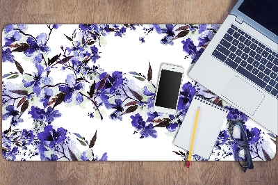 Full desk pad blue flowers