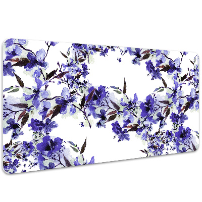 Full desk pad blue flowers