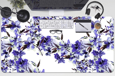 Full desk pad blue flowers