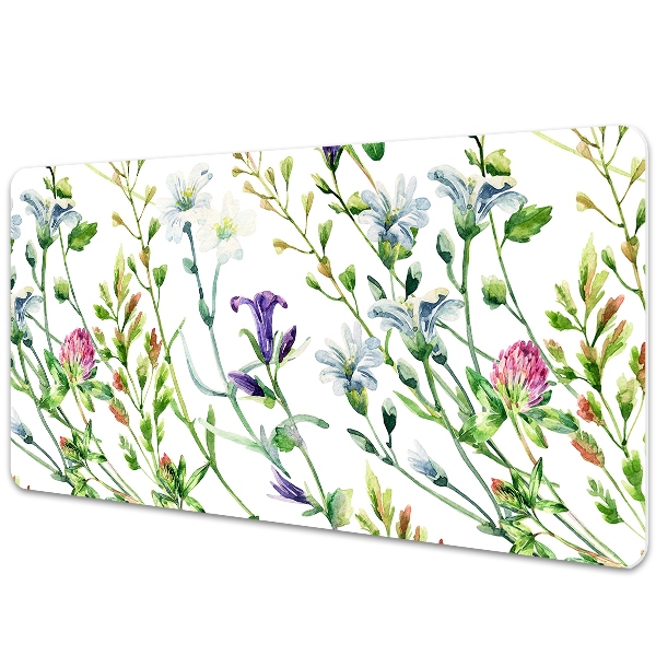 Large desk pad PVC protector Field flowers