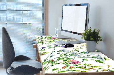 Large desk pad PVC protector Field flowers