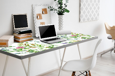 Large desk pad PVC protector Field flowers