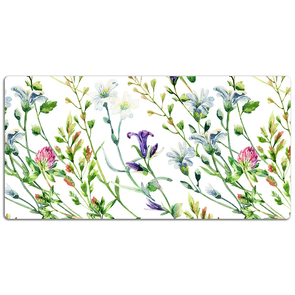Large desk pad PVC protector Field flowers
