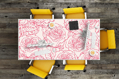 Large desk mat for children roses Doodle