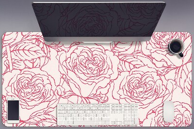 Large desk mat for children roses Doodle