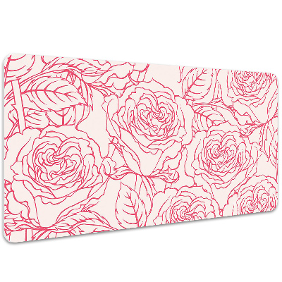 Large desk mat for children roses Doodle