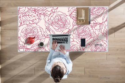 Large desk mat for children roses Doodle