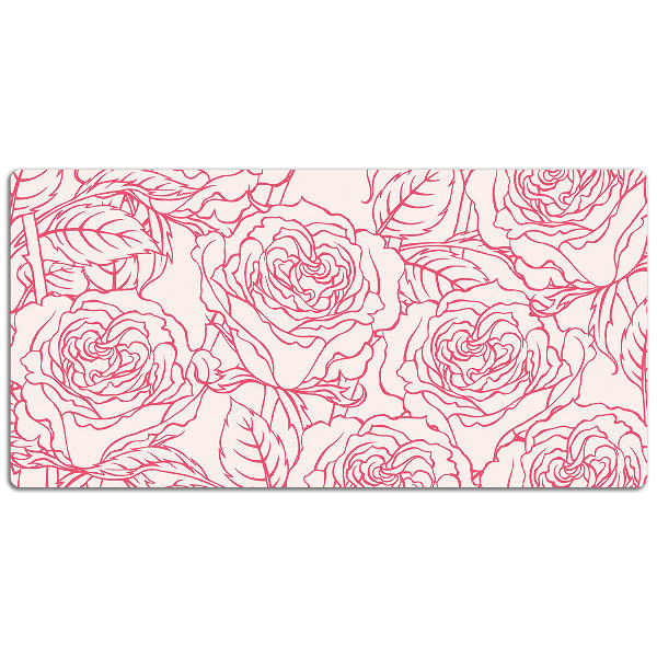 Large desk mat for children roses Doodle