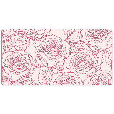 Large desk mat for children roses Doodle