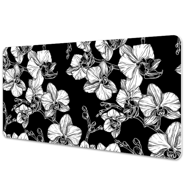 Full desk mat flowers negative