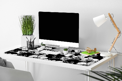 Full desk mat flowers negative