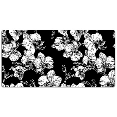 Full desk mat flowers negative