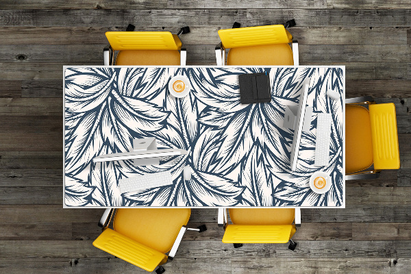 Desk pad drawn leaves