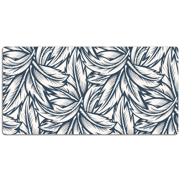 Desk pad drawn leaves