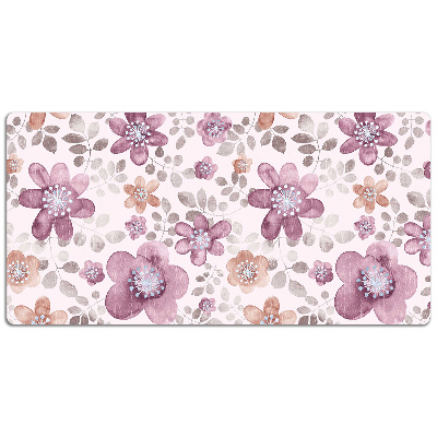 Large desk mat table protector pink flowers