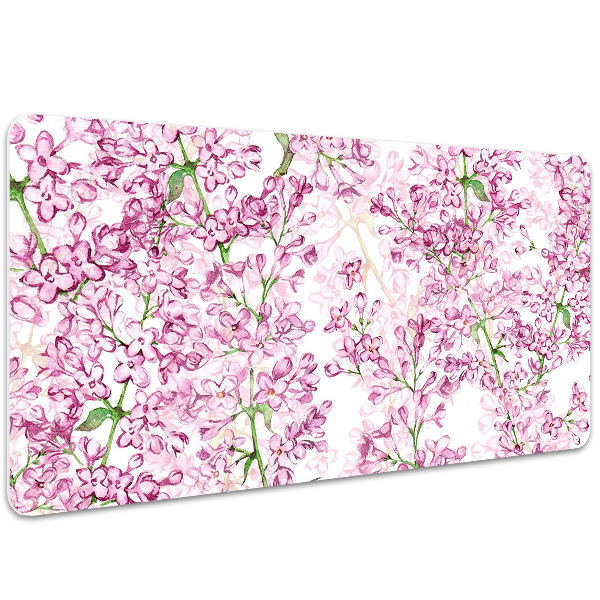 Large desk mat for children lilac flowers