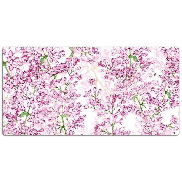 Large desk mat for children lilac flowers