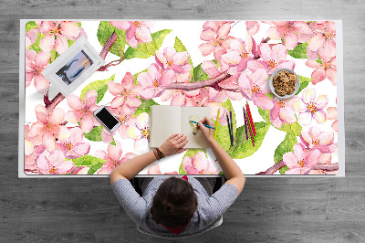 Large desk pad PVC protector Cherry blossoms