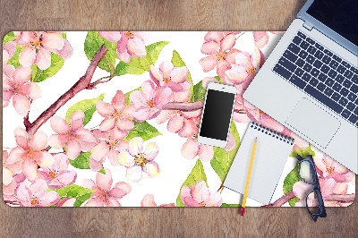 Large desk pad PVC protector Cherry blossoms