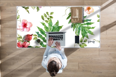 Desk pad Leaves and flowers