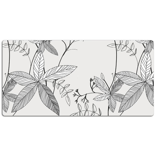 Large desk mat table protector flowers Doodle