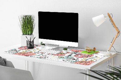 Large desk mat for children Poppies