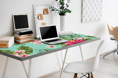 Large desk mat for children flowers