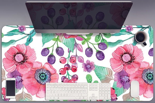 Desk pad Flowers and berries
