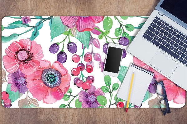 Desk pad Flowers and berries