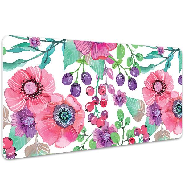 Desk pad Flowers and berries