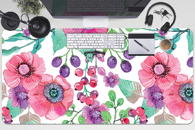 Desk pad Flowers and berries