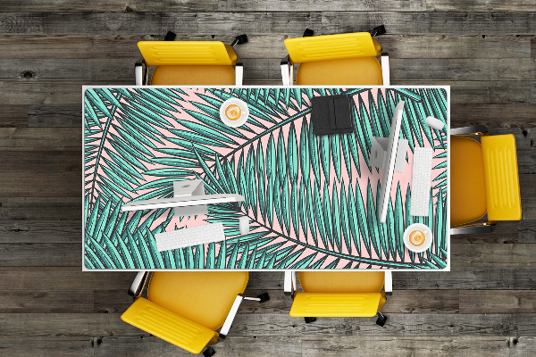 Desk pad exotic leaf