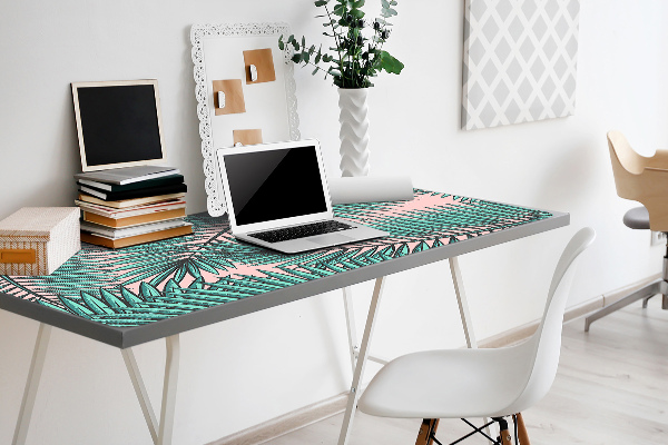 Desk pad exotic leaf