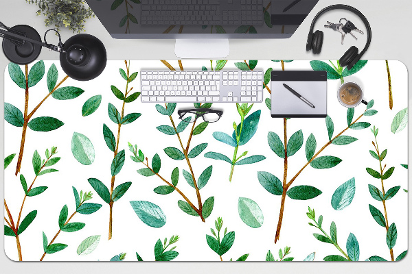Desk pad green branches