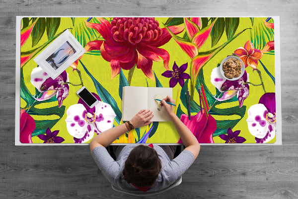 Full desk mat painted garden