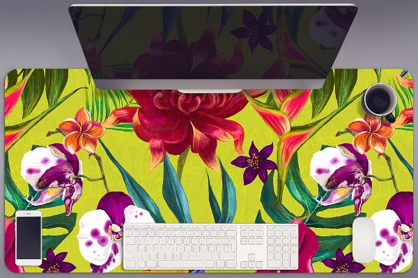 Full desk mat painted garden