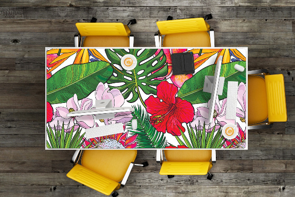 Desk pad Colorful flowers