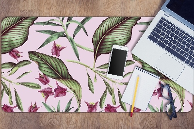 Large desk mat table protector pink flowers