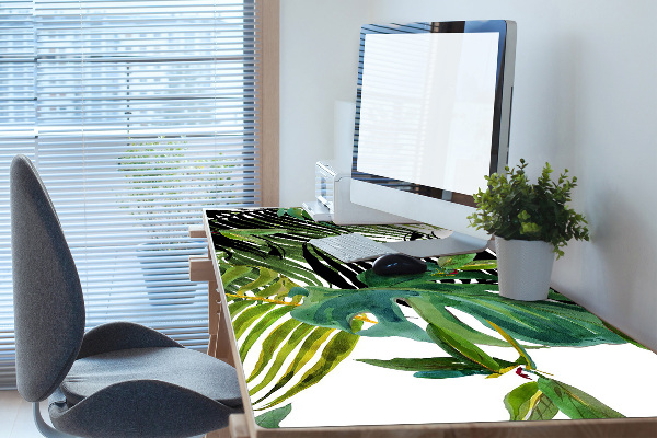 Full desk pad tropical leaves