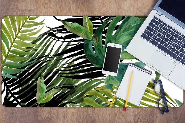 Full desk pad tropical leaves