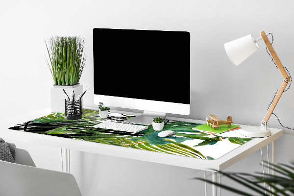 Full desk pad tropical leaves