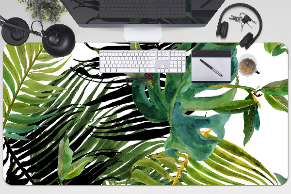 Full desk pad tropical leaves