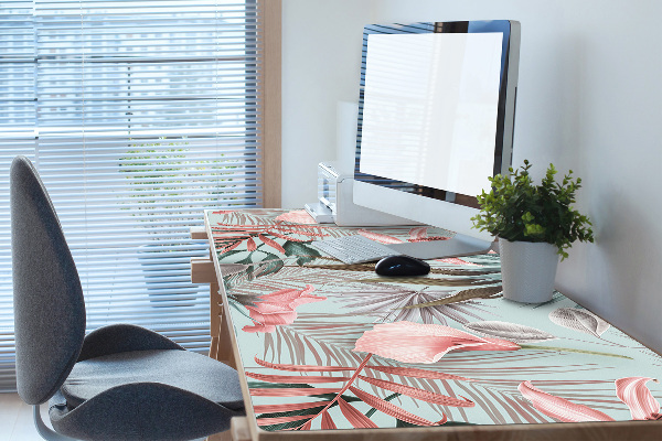 Full desk protector pastel flowers