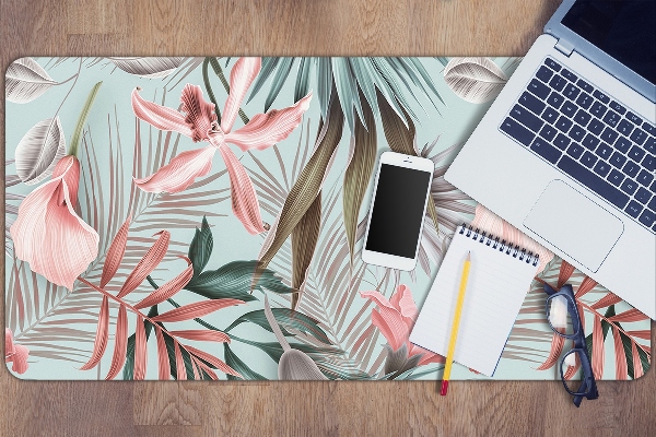 Full desk protector pastel flowers