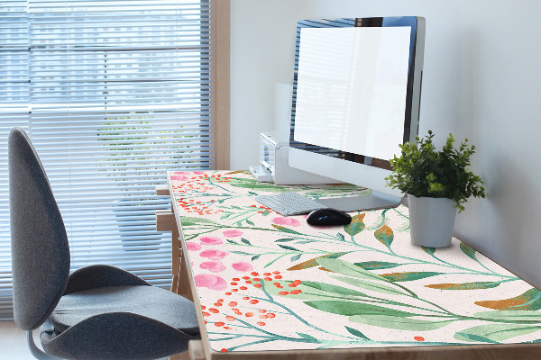 Full desk protector rowan leaves