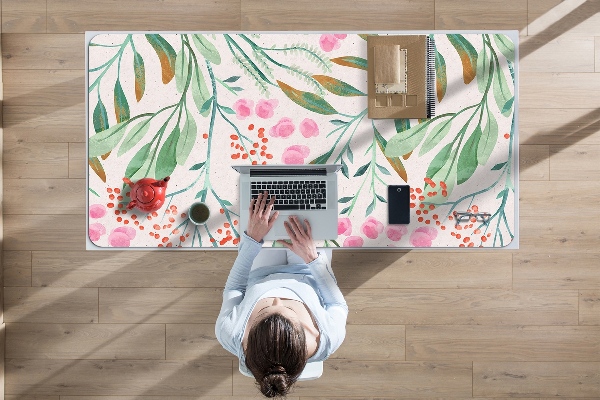 Full desk protector rowan leaves