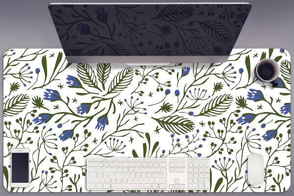 Large desk mat for children flowers